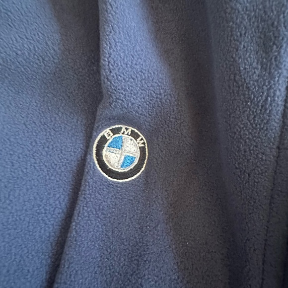 BMW Logo Women’s Full Zip Jacket – Blue Fleece Sweatshirt sz Medium fitted - Picture 2 of 12